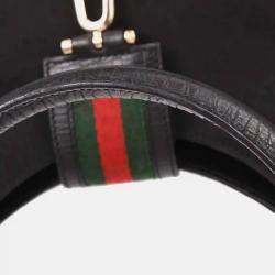 Pre Owned Gucci Black Canvas GG Handbag
