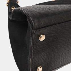 Pre Owned Gucci Black Canvas GG Handbag