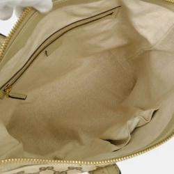 Pre Owned Gucci Beige Heart Bit GG 2way Tote Bag