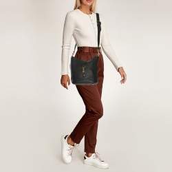 Pre Owned Gucci Black Leather Jackie Bucket bag