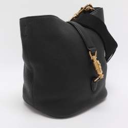 Pre Owned Gucci Black Leather Jackie Bucket bag