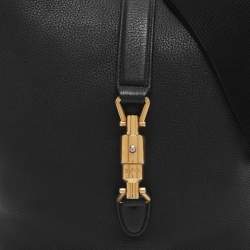 Pre Owned Gucci Black Leather Jackie Bucket bag