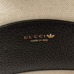 Pre Owned Gucci Black Adidas Mini Leather Horsebit 1955 Top Handle Bag