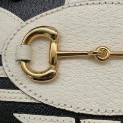 Pre Owned Gucci Black Adidas Mini Leather Horsebit 1955 Top Handle Bag