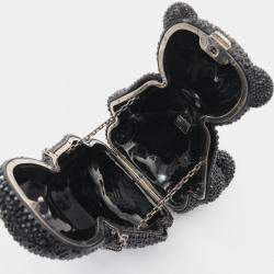 Pre Owned حقيبة كتف غوتشي دبدوب جي جي سواروفسكي أسود متعدد الألوان