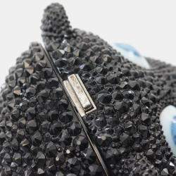 Pre Owned حقيبة كتف غوتشي دبدوب جي جي سواروفسكي أسود متعدد الألوان