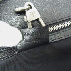 Pre Owned Gucci Off The Grid GG Nylon Canvas Leather Shoulder Bag Black