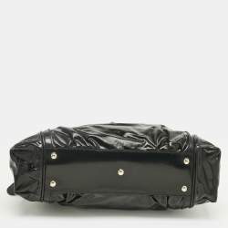 Pre Owned Gucci Black Coated Fabric and Leather Dialux Pop Bamboo Top Handle Bag