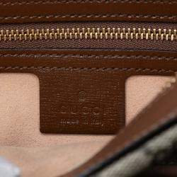 Pre Owned Gucci Brown Small GG Supreme Horsebit 1955 Crossbody