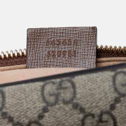 Pre Owned Gucci Brown Small GG Supreme Horsebit 1955 Crossbody