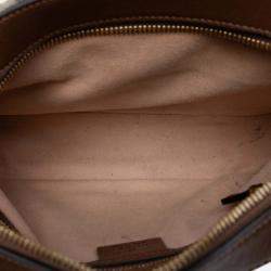 Pre Owned Gucci Brown Small GG Supreme Horsebit 1955 Crossbody