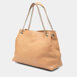 Pre Owned Gucci Brown Medium Leather Soho Chain Tote