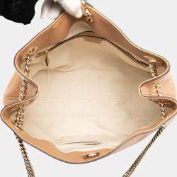 Pre Owned Gucci Brown Medium Leather Soho Chain Tote