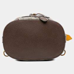 Pre Owned Gucci Beige/Brown GG Supreme Neo Vintage Drawstring Bucket Bag