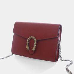 Pre Owned Gucci Calfskin Dionysus Wallet On Chain