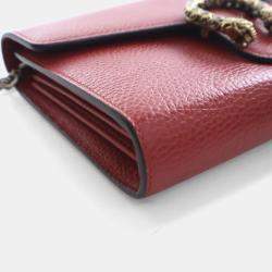 Pre Owned Gucci Calfskin Dionysus Wallet On Chain
