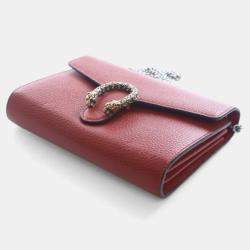 Pre Owned Gucci Calfskin Dionysus Wallet On Chain