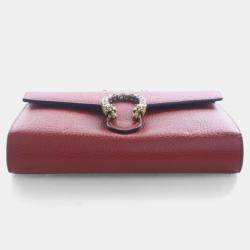 Pre Owned Gucci Calfskin Dionysus Wallet On Chain