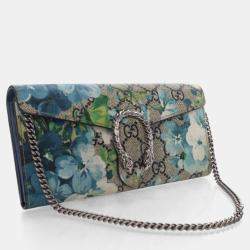 Pre Owned Gucci GG Blooms Dionysus Wallet With Chain