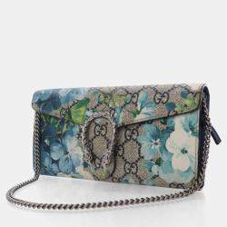 Pre Owned Gucci GG Blooms Dionysus Wallet With Chain