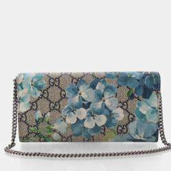 Pre Owned Gucci GG Blooms Dionysus Wallet With Chain