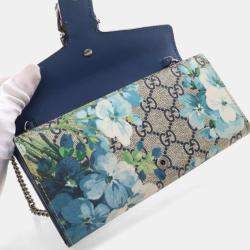 Pre Owned Gucci GG Blooms Dionysus Wallet With Chain
