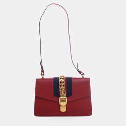 Pre Owned Gucci Small Leather Sylvie Shoulder Bag