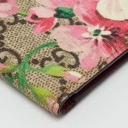Pre Owned Gucci Multicolor GG Supreme Blooms Canvas Bifold Wallet