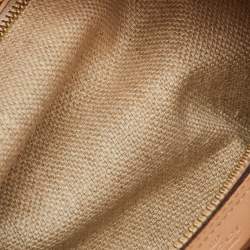 Pre Owned Gucci Multicolor Botanical Floral Canvas and Leather Bamboo Ring Hobo