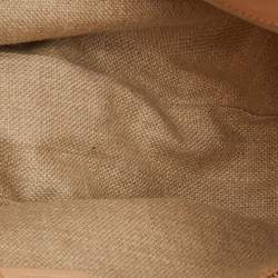 Pre Owned Gucci Multicolor Botanical Floral Canvas and Leather Bamboo Ring Hobo