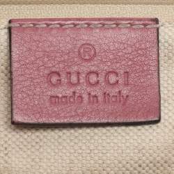 Pre Owned Gucci Old Rose Microguccissima Leather Buckle Flap Shoulder Bag