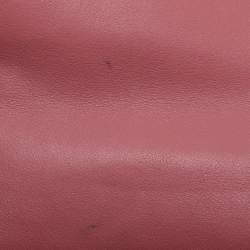 Pre Owned Gucci Old Rose Microguccissima Leather Buckle Flap Shoulder Bag