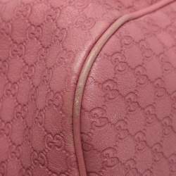Pre Owned Gucci Old Rose Microguccissima Leather Buckle Flap Shoulder Bag