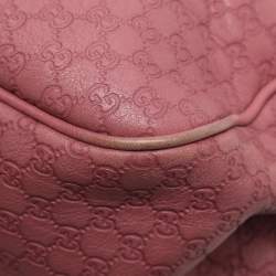 Pre Owned Gucci Old Rose Microguccissima Leather Buckle Flap Shoulder Bag