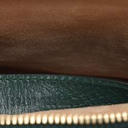 Pre Owned Gucci Green Leather Mini Bamboo Diana Dome Satchel