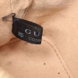 Pre Owned Gucci Green Leather Mini Bamboo Diana Dome Satchel
