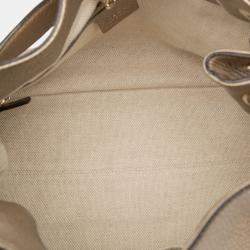 Pre Owned Gucci Gold Medium Metallic Leather Soho Chain Tote