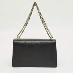 Pre Owned Gucci Black Leather Small Crystal Dionysus Shoulder Bag