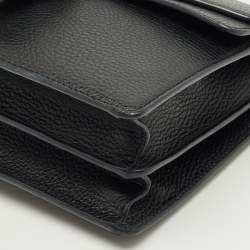 Pre Owned Gucci Black Leather Small Crystal Dionysus Shoulder Bag