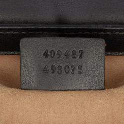 Pre Owned Gucci Beige Brown Small GG Supreme Padlock Crossbody