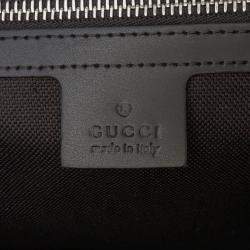 Pre Owned Gucci Black Medium GG Supreme Carry On Duffle Bag
