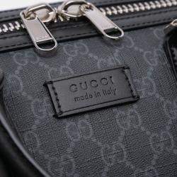 Pre Owned Gucci Black Medium GG Supreme Carry On Duffle Bag