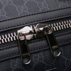 Pre Owned Gucci Black Medium GG Supreme Carry On Duffle Bag