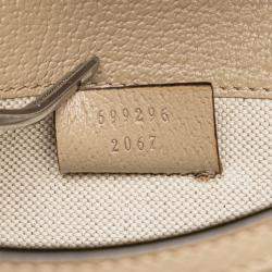 Pre Owned Gucci Beige Brown Mini GG Supreme Horsebit 1955 Crossbody