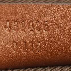 Pre Owned Gucci Beige/Brown GG Supreme Canvas and Leather Embroidered Patches Pouch