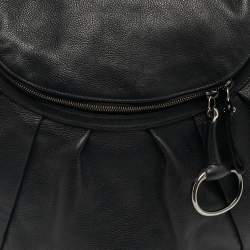 Pre Owned Gucci Black Leather Medium Icon Bit Hobo