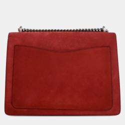 Pre Owned Gucci Red Medium Suede Dionysus Shoulder Bag