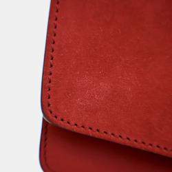 Pre Owned Gucci Red Medium Suede Dionysus Shoulder Bag