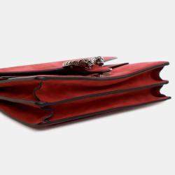 Pre Owned Gucci Red Medium Suede Dionysus Shoulder Bag