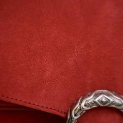 Pre Owned Gucci Red Medium Suede Dionysus Shoulder Bag